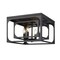Z-Lite Easton Flush Mount, 4-Light, 15 In.W x 10 In.H, Matte Black/Matte Black 3038F-MB - alternate 1